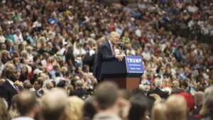 At Massive Dallas Rally, Trump’s Speech Lacks Policy : It’s All Politics – NPR