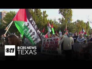 Hundreds protest JNF Conference in Dallas, accusing organization of funding Gaza violence – CBS News