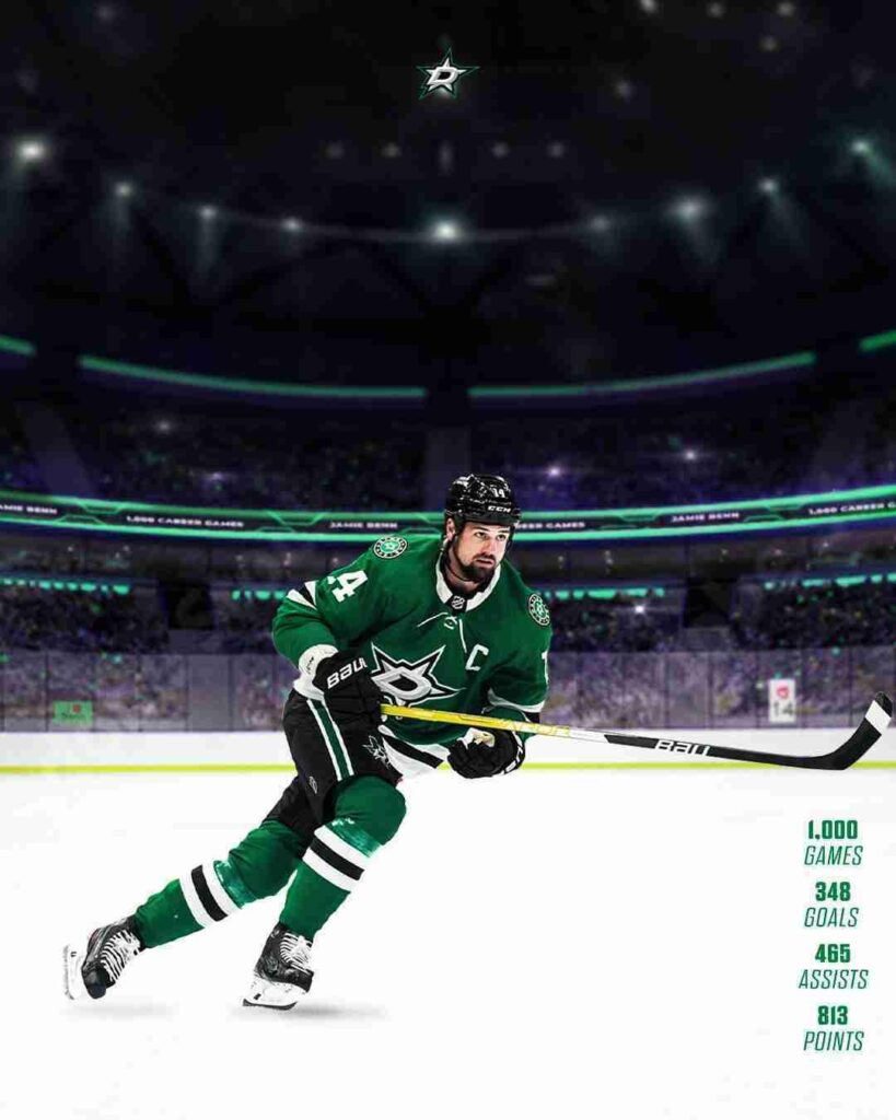 Stars Celebrate Jamie Benn’s Milestone 1,000th Career Game Stars Celebrate Jamie Benn’s 1,000th Career Game – Dallas Sports Nation