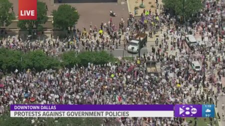 People gather in Dallas as part of national ‘Not My Presidents Day’ protests – Dallas News