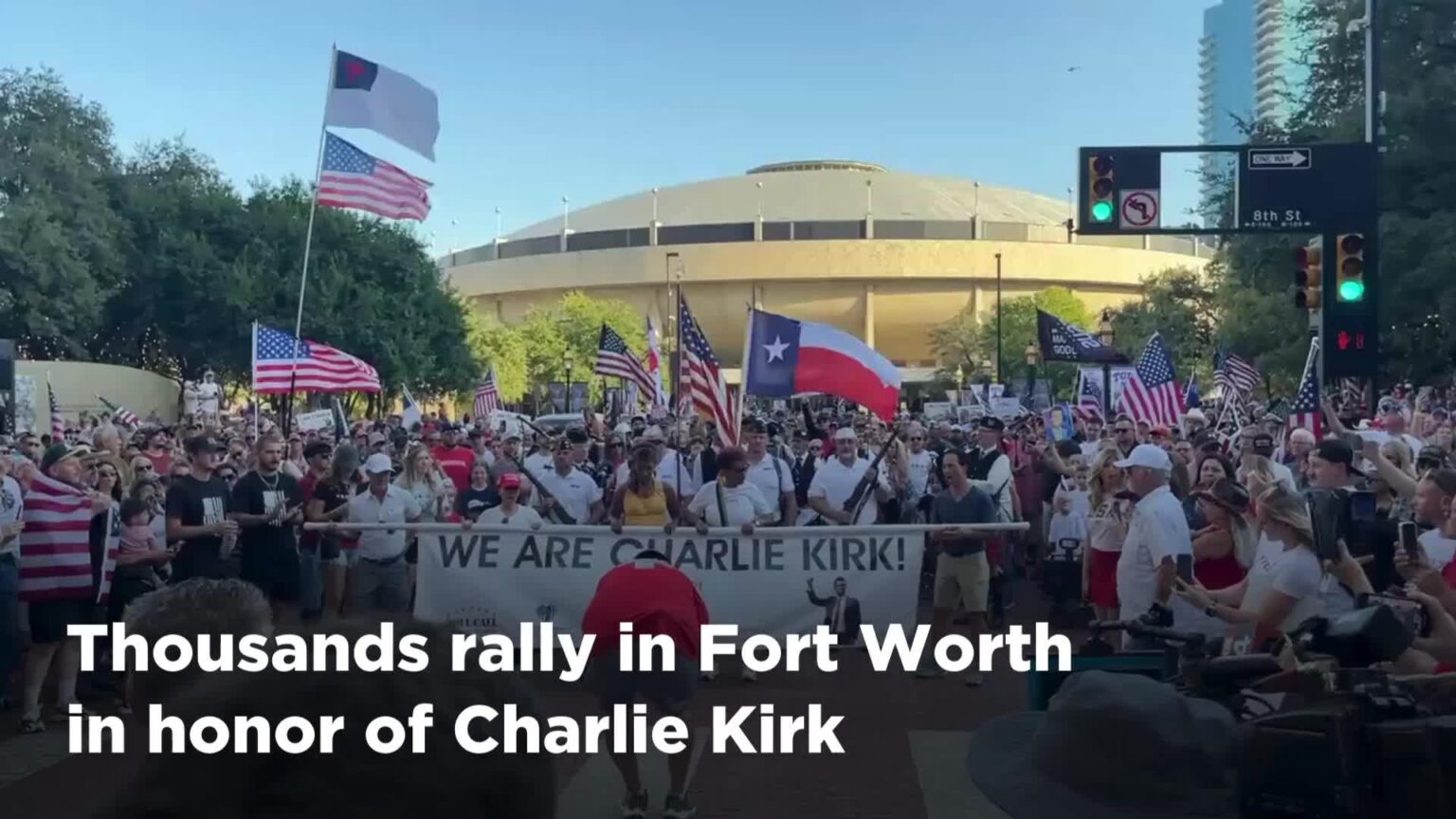 Thousands rally in Fort Worth on Saturday in honor of Charlie Kirk – Dallas News